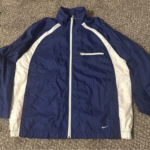 Vintage Nike Men's Blue and White Jacket